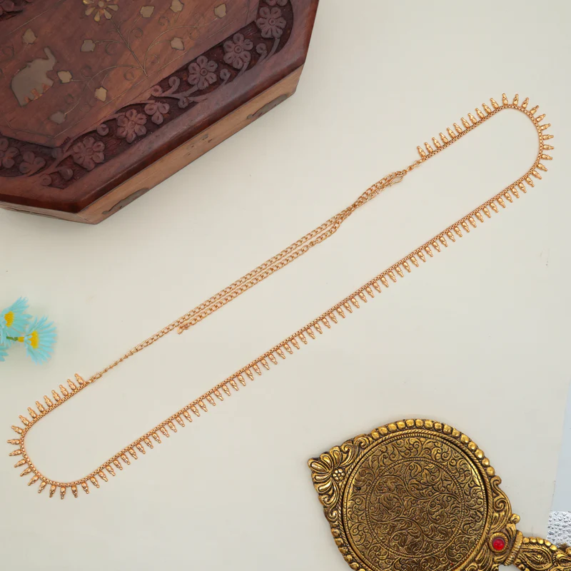 Real Gold Tone Mulla Mottu Simple Bridal Chain